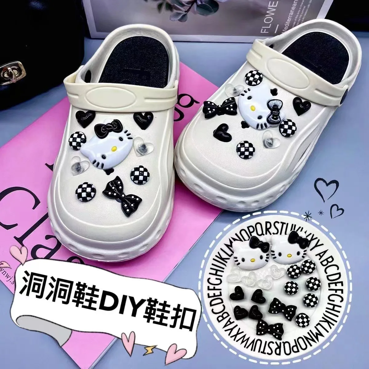 18 шт. застежки для обуви Hello Kitty