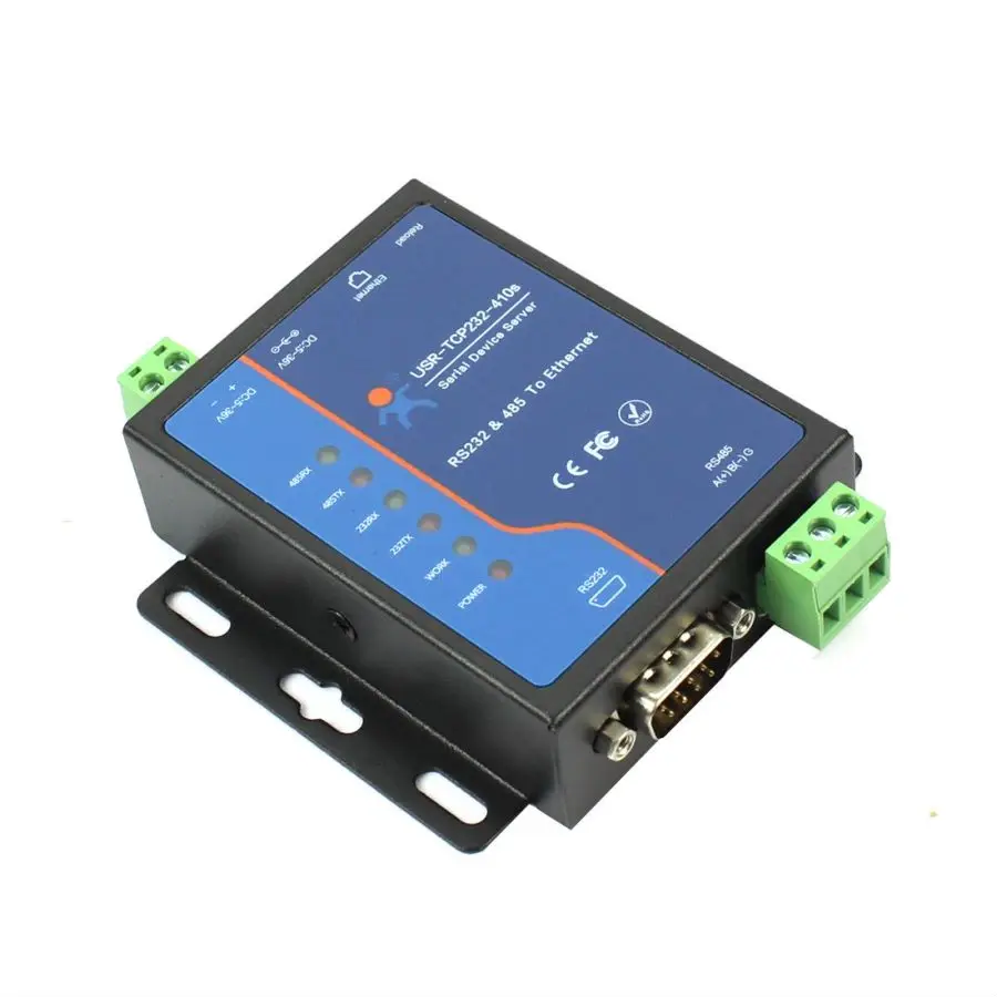 USR-TCP232-410S RS232 RS485 Modbus Industrial Serial to Ethernet Converters Modbus RTU to TCP Server 1x RJ45 Port 10/100 Mbps
USR-TCP232-410S RS232 RS485 Modbus Industrial Serial to Ethernet Converters Modbus RTU to TCP Server 1x RJ45 Port 10/100 Mbps