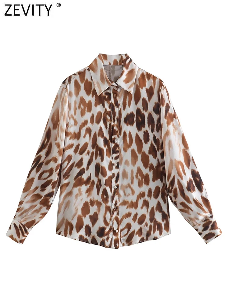 Zevity Women Fashion Leopard Print Buckles Blouse Ladies Long Sleeve Casual Business Shirt Chic Chemise Blusas Tops LS10091
Zevity Women Fashion Leopard Print Buckles Blouse Ladies Long Sleeve Casual Business Shirt Chic Chemise Blusas Tops LS10091