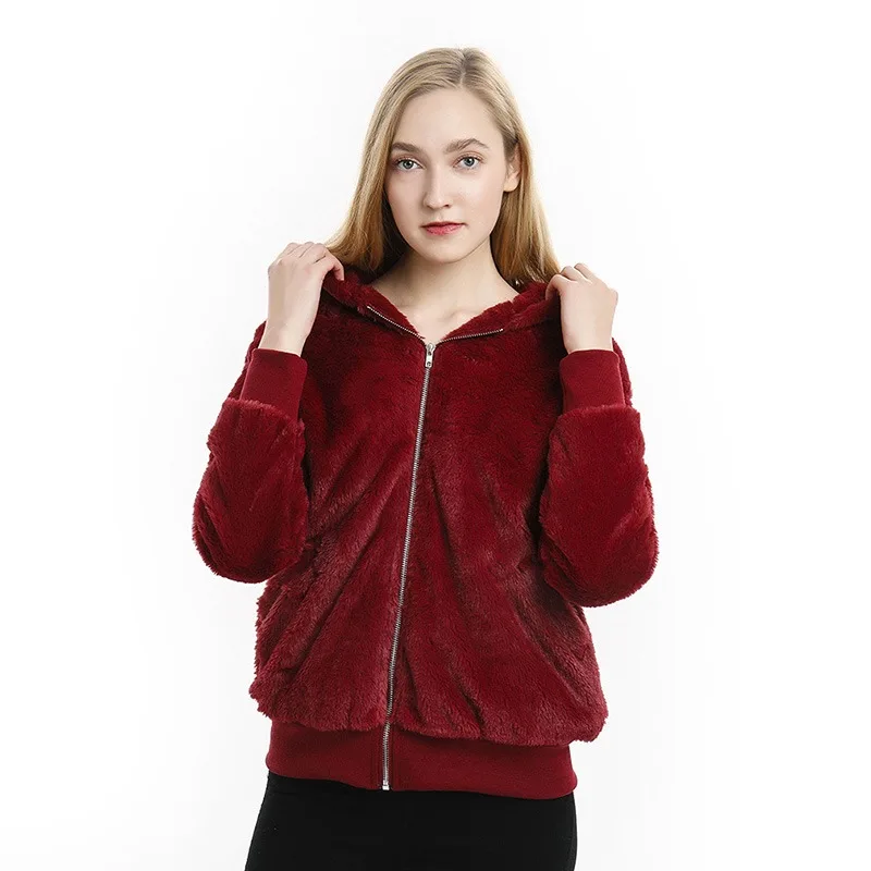2023 New Faux Fur Coat With Hood Women High Waist Fashion Slim Black Wine Red Faux Fur Jacket Fake Rabbit Fur Coats
2023 New Faux Fur Coat With Hood Women High Waist Fashion Slim Black Wine Red Faux Fur Jacket Fake Rabbit Fur Coats