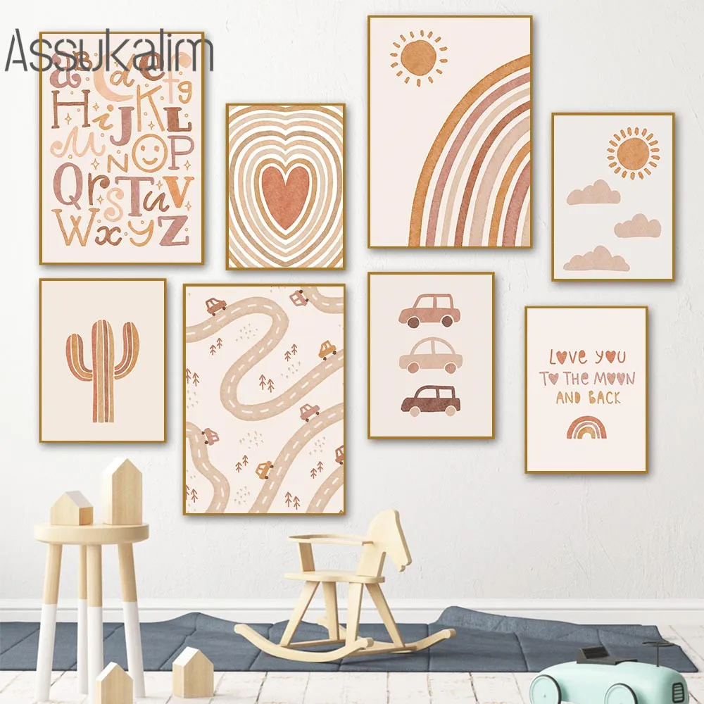 Toy Cars Wall Posters Alphabet Canvas Poster Rainbow Art Painting Boho Art Prints Nursery Wall Pictures Baby Room Decoration
Toy Cars Wall Posters Alphabet Canvas Poster Rainbow Art Painting Boho Art Prints Nursery Wall Pictures Baby Room Decoration
