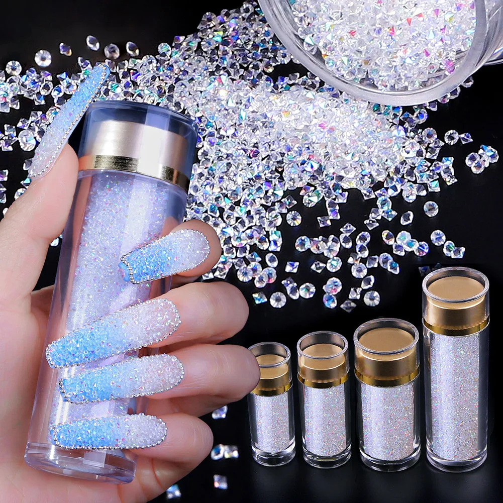 AB Colors Glass Crystal Beads Mini Transparent Nail Caviar Beads Bottled Glass Balls Rhinestone Nail Art Decoration
AB Colors Glass Crystal Beads Mini Transparent Nail Caviar Beads Bottled Glass Balls Rhinestone Nail Art Decoration
