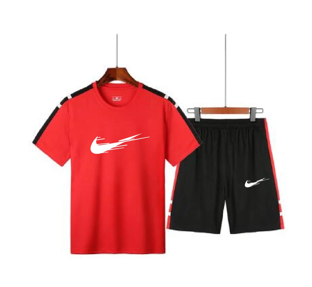 Men's summer brand sports clothing sports suit short-sleeve suit t-shirt shorts men's workout sweatpants T-shirt set
Men's summer brand sports clothing sports suit short-sleeve suit t-shirt shorts men's workout sweatpants T-shirt set
