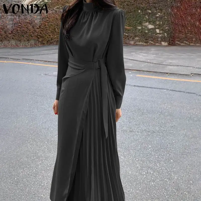Women Dress VONDA 2022 Vintage Long Sleeve High Neck Elegant Dress Beach Holiday Party Tunic Sundress Beach Vestidos Robe Femme
Women Dress VONDA 2022 Vintage Long Sleeve High Neck Elegant Dress Beach Holiday Party Tunic Sundress Beach Vestidos Robe Femme