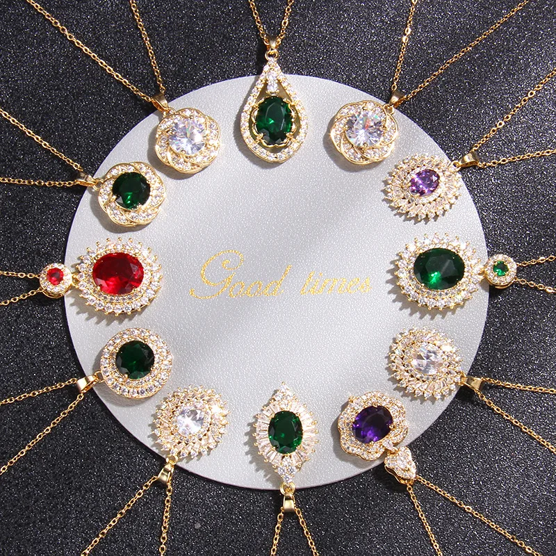 Fashion New Golden Titanium Steel Chain Colour Zircon Drop Pendant Necklace for Women's Jewelry Wedding Party jewelry Gifts
Fashion New Golden Titanium Steel Chain Colour Zircon Drop Pendant Necklace for Women's Jewelry Wedding Party jewelry Gifts
