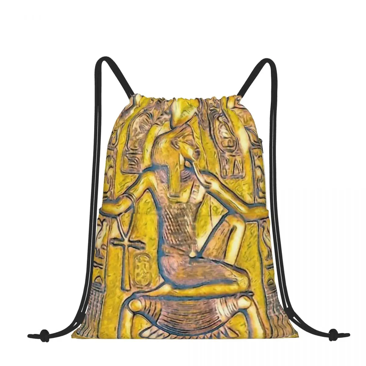 

Gold Ancient Egypt Egyptian Africa Bundle Bags Kawaii Waterproof Cosplay Bag Storage Shopping Housekeeping Backpack For Gift