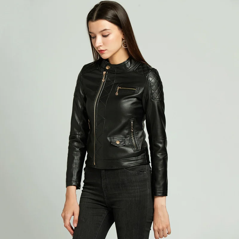 size Large new leather women's short section Slim female coat ladies motorcycle clothing
size Large new leather women's short section Slim female coat ladies motorcycle clothing