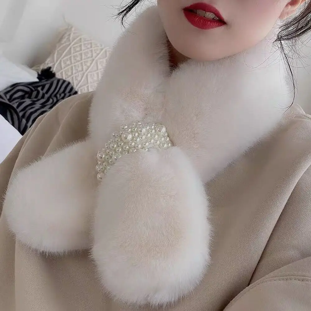 Soft Designer Pearl Faux Fur Scarf Women Winter Fashion Thick Warm Neck Collar Scarves 2021 New Ladies Girl Accessories
Soft Designer Pearl Faux Fur Scarf Women Winter Fashion Thick Warm Neck Collar Scarves 2021 New Ladies Girl Accessories