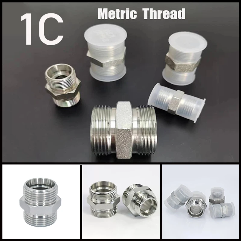

Metric Ferrule Type Hydraulic Transition Fittings M12-M52 Double H Head Reducing Hydraulic Pipe Male Thread Oil Tubing Joints