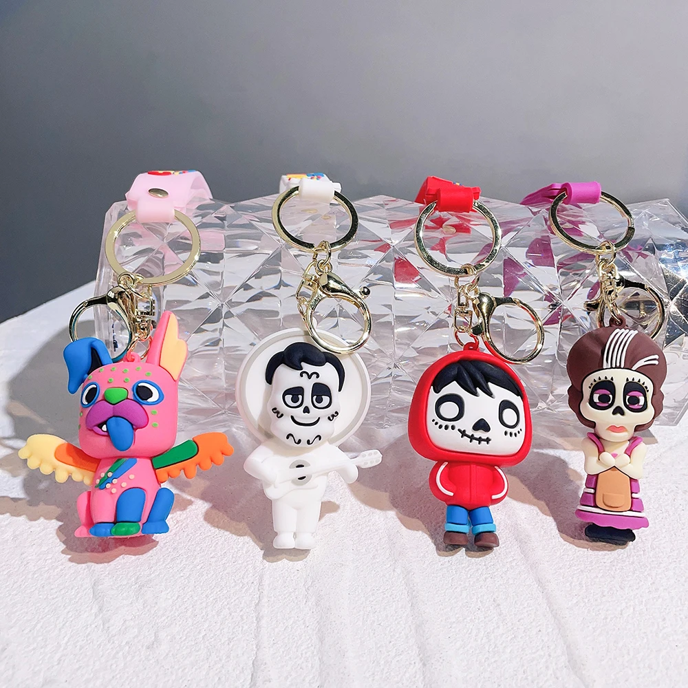 Disney Animation Coco Silicone Keychains Cartoon Figure Pendant Keyring Jewelry Keyholder for Car Key Bag Accessories Gift
Disney Animation Coco Silicone Keychains Cartoon Figure Pendant Keyring Jewelry Keyholder for Car Key Bag Accessories Gift