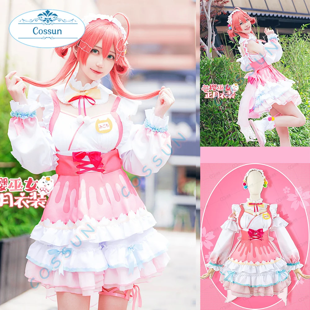Vtuber Hololive Sakura Miko Cosplay Costume Maid Dress YouTuber Virtual Uper Activity Party Clothing Lolita Dress wig
Vtuber Hololive Sakura Miko Cosplay Costume Maid Dress YouTuber Virtual Uper Activity Party Clothing Lolita Dress wig