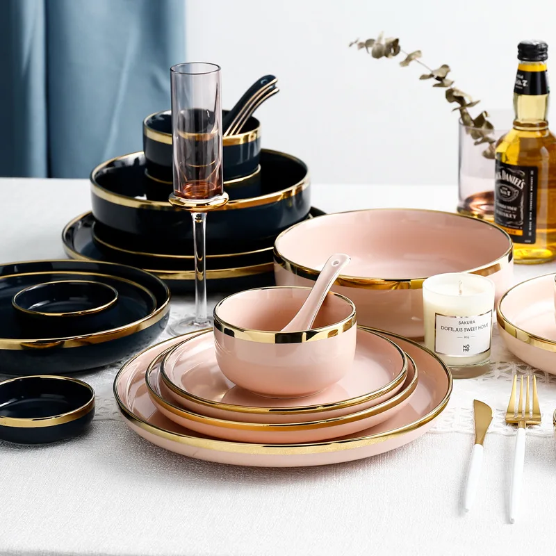 Pink Green Gold Stroke Ceramic dinner Plate Tableware Porcelain bulk Serving Dishes Plate Home Wedding Decorative Dinnerware
Pink Green Gold Stroke Ceramic dinner Plate Tableware Porcelain bulk Serving Dishes Plate Home Wedding Decorative Dinnerware