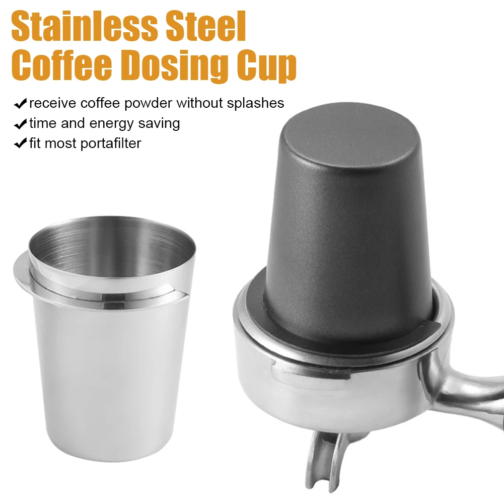 51mm/58mm Stainless Steel Espresso Dosing Cup Wear-Resistant Coffee Powder Feeder Fits Portafilter Coffee Machine Accessories
51mm/58mm Stainless Steel Espresso Dosing Cup Wear-Resistant Coffee Powder Feeder Fits Portafilter Coffee Machine Accessories