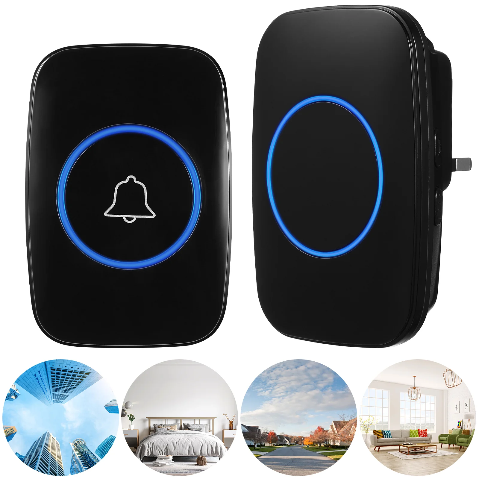Adjustable Chimes Doorbell Cordless Entry European American Music Bells Wireless Abs Office 
Adjustable Chimes Doorbell Cordless Entry European American Music Bells Wireless Abs Office