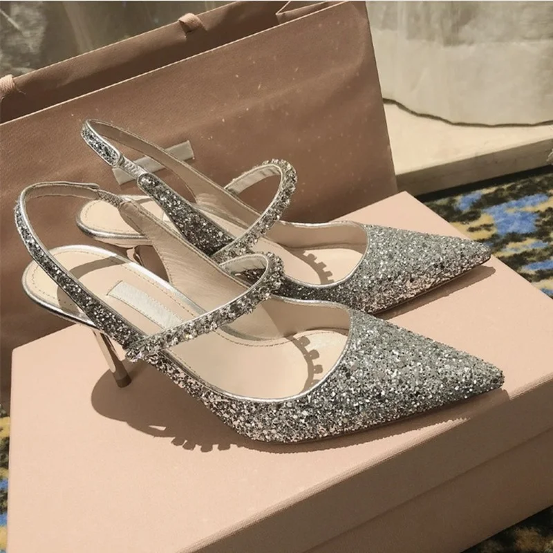 Women's High Heels 2022 Spring/Summer New Rhinestones Strap Closed Toe Sandals Stiletto Heel Pointed Toe Shallow Mouth Back Open
Women's High Heels 2022 Spring/Summer New Rhinestones Strap Closed Toe Sandals Stiletto Heel Pointed Toe Shallow Mouth Back Open
