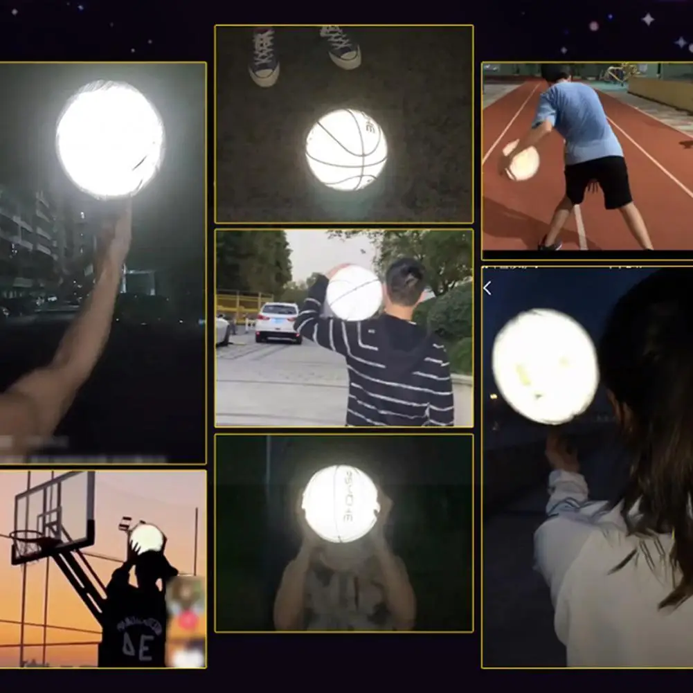 No. 7 Luminous Basketball Ball Holographic Reflective Wear-resistant Basketball Game Flash Ball Sports Night Glowing Pu Lig H9x4
No. 7 Luminous Basketball Ball Holographic Reflective Wear-resistant Basketball Game Flash Ball Sports Night Glowing Pu Lig H9x4