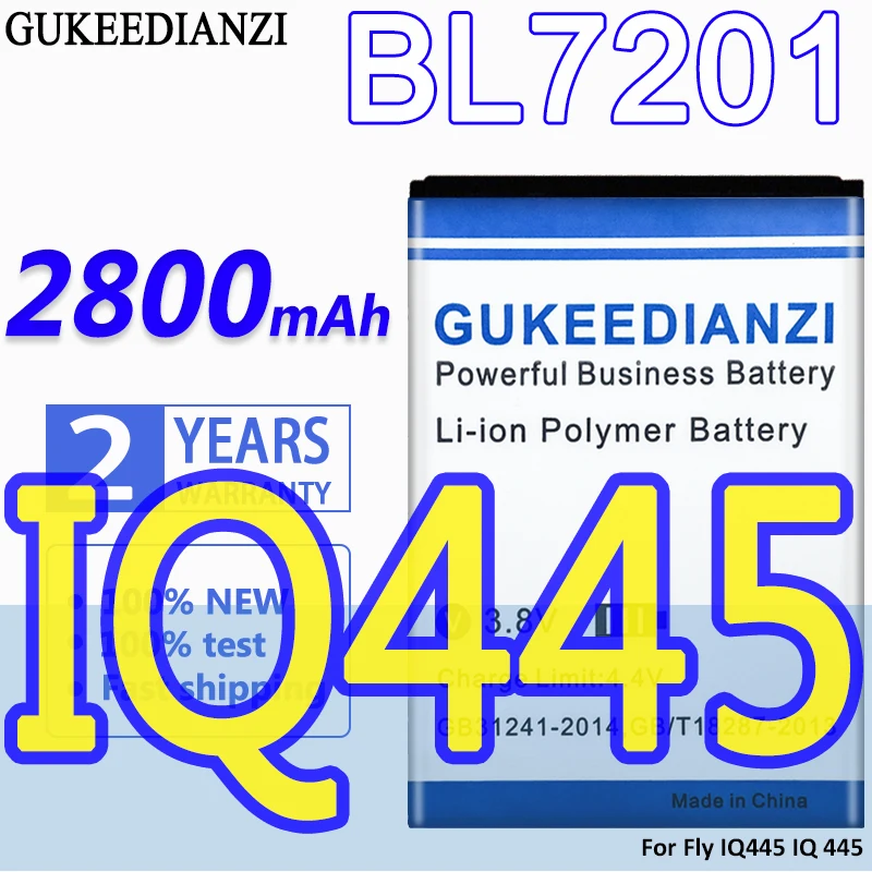 2800mAh BL7201 BL 7201 GUKEEDIANZI Battery For Fly IQ445 IQ 445 Rechargeable Batteries + Tracking Number
2800mAh BL7201 BL 7201 GUKEEDIANZI Battery For Fly IQ445 IQ 445 Rechargeable Batteries + Tracking Number