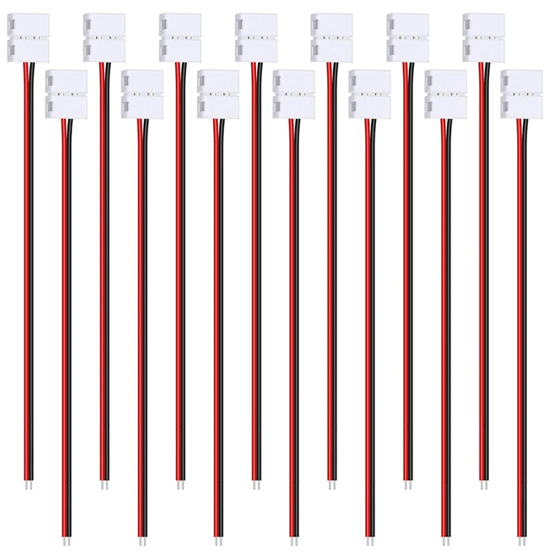 48Pcs 8Mm 2 Pin LED Strip Light Connector For 8 Mm Wide Flexible SMD 3528 2835 Single Color LED Strip Lights Solderless
48Pcs 8Mm 2 Pin LED Strip Light Connector For 8 Mm Wide Flexible SMD 3528 2835 Single Color LED Strip Lights Solderless