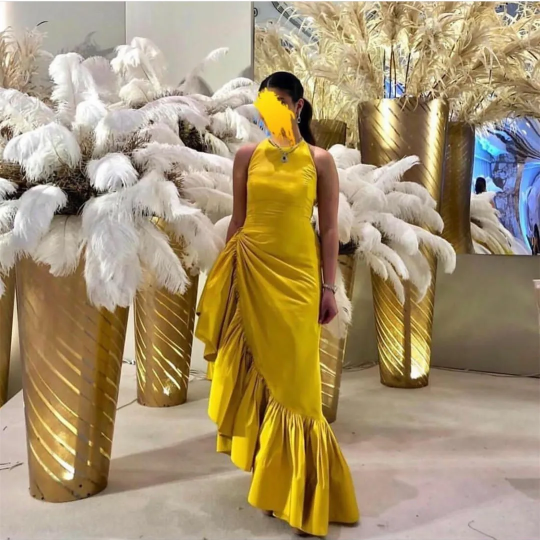 Classic Long Taffeta Muslim Evening Dresses Mermaid Ruffled Floor Length Zipper Back Robe De Mariée Party Gown For Women
Classic Long Taffeta Muslim Evening Dresses Mermaid Ruffled Floor Length Zipper Back Robe De Mariée Party Gown For Women