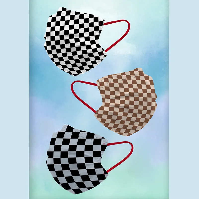 2022 10/50pcs Adult Disposable Mask Color Plaid Cartoon Pattern Three-layer Protective Breathable Dustproof Adult Fashion Mask
2022 10/50pcs Adult Disposable Mask Color Plaid Cartoon Pattern Three-layer Protective Breathable Dustproof Adult Fashion Mask