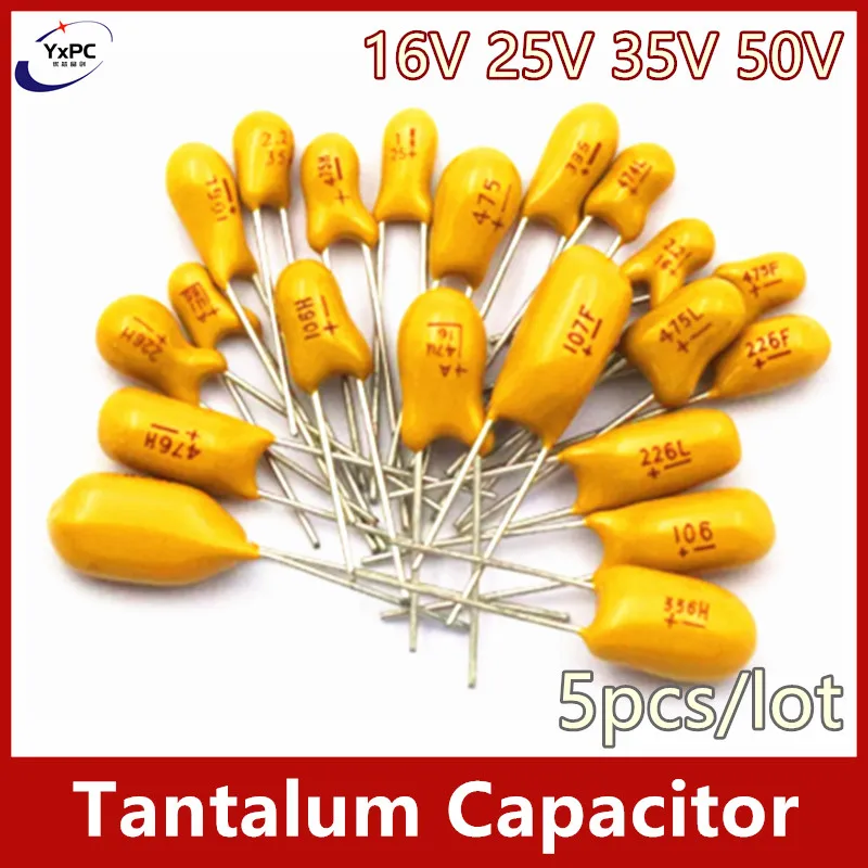 5PCS 50V 35V 25V 16V Tantalum Capacitor 4.7UF 10UF 15UF 22UF 47UF 0.1UF 0.22UF 0.33UF 0.47UF 100UF 220UF 1UF 2.2UF DIP IBUW
5PCS 50V 35V 25V 16V Tantalum Capacitor 4.7UF 10UF 15UF 22UF 47UF 0.1UF 0.22UF 0.33UF 0.47UF 100UF 220UF 1UF 2.2UF DIP IBUW