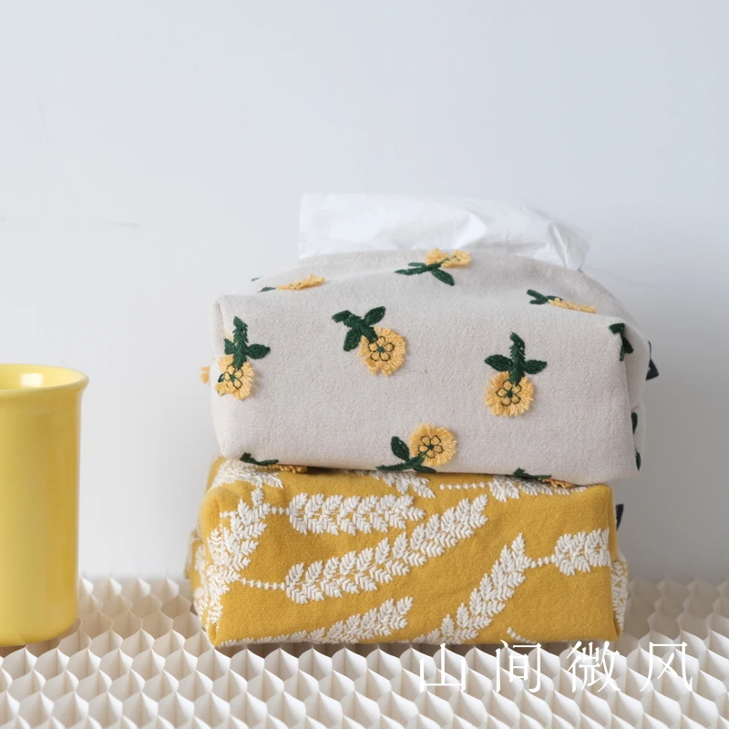 Tissue Box Embroidery Cotton And Linen Ins Fabric Tissue Bag Small Yellow Flower Daisy Japan Style Home Decor
Tissue Box Embroidery Cotton And Linen Ins Fabric Tissue Bag Small Yellow Flower Daisy Japan Style Home Decor