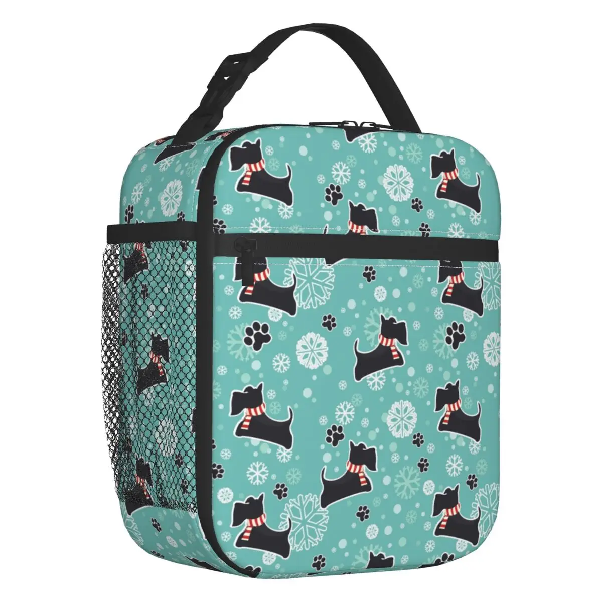 Snowy Scottie Dog Insulated Lunch Bags for Work School Scottish Terrier Resuable Cooler Thermal Lunch Box Women Children
Snowy Scottie Dog Insulated Lunch Bags for Work School Scottish Terrier Resuable Cooler Thermal Lunch Box Women Children