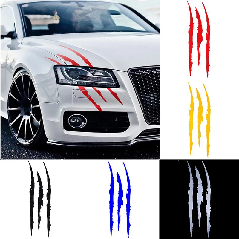 41cm x 12cm Funny Car Sticker Reflective Monster Scratch Stripe Claw Marks Car Auto Headlight Decoration Decal Car Glue Stickers
41cm x 12cm Funny Car Sticker Reflective Monster Scratch Stripe Claw Marks Car Auto Headlight Decoration Decal Car Glue Stickers