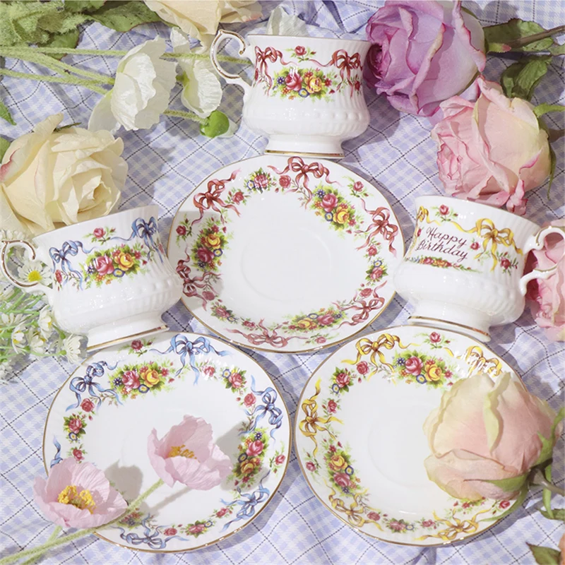 French Top-grade Retro Cup and Saucer Set Smart Bow Color Ceramic Coffee Cup Classical Bone China Mug Tea Cup Holiday Gift
French Top-grade Retro Cup and Saucer Set Smart Bow Color Ceramic Coffee Cup Classical Bone China Mug Tea Cup Holiday Gift