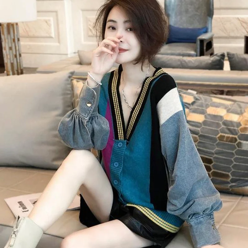 Blue Cardigan for Women Tops Denim Coats Cardigans Vintage Spring Aesthetic Crochet Jacket Woman Autumn Sweaters Knitted Luxury
Blue Cardigan for Women Tops Denim Coats Cardigans Vintage Spring Aesthetic Crochet Jacket Woman Autumn Sweaters Knitted Luxury