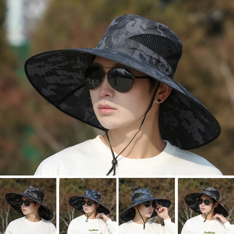 15CM large brim men's sun protection sunshade hat, new summer mountaineering sunshade hat, outdoor Benny fisherman hat
15CM large brim men's sun protection sunshade hat, new summer mountaineering sunshade hat, outdoor Benny fisherman hat