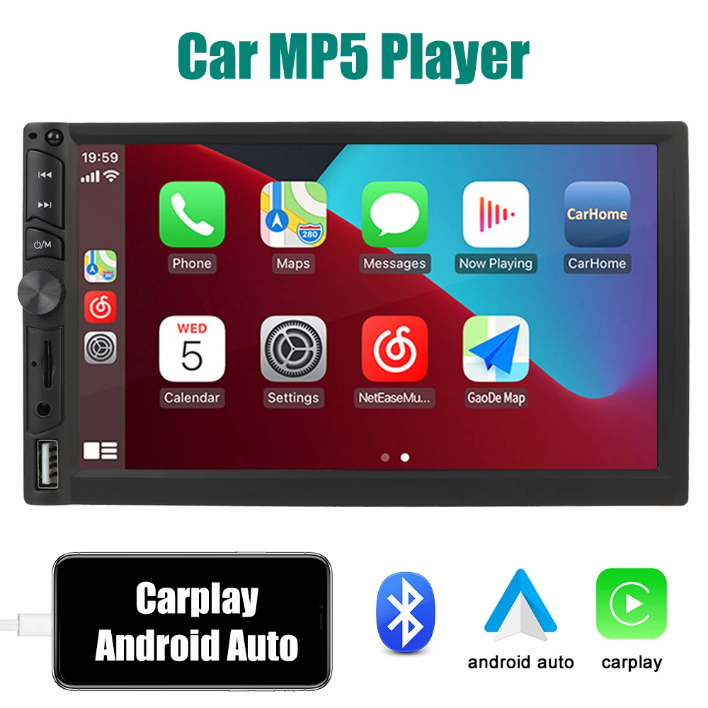 Bluetooth Touch Screen TF USB FM Receiver Carplay Hands-free Car Radio 2 Din 7 Inch Multimedia Player Android Auto
Bluetooth Touch Screen TF USB FM Receiver Carplay Hands-free Car Radio 2 Din 7 Inch Multimedia Player Android Auto