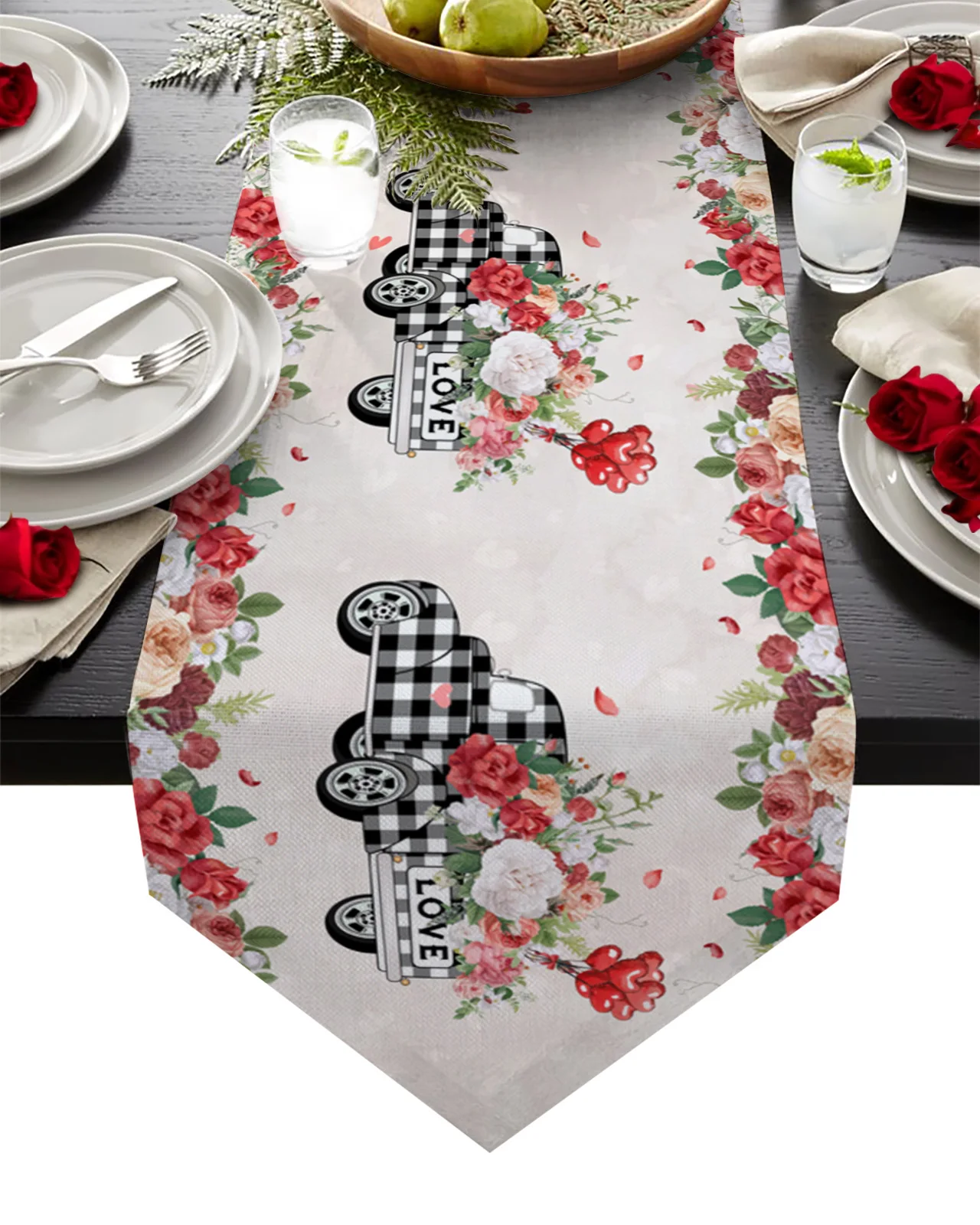 Valentines Day Red Flower Truck Table Runner Wedding Festival Table Decoration Home Decor Kitchen Table Runners Placemats
Valentines Day Red Flower Truck Table Runner Wedding Festival Table Decoration Home Decor Kitchen Table Runners Placemats