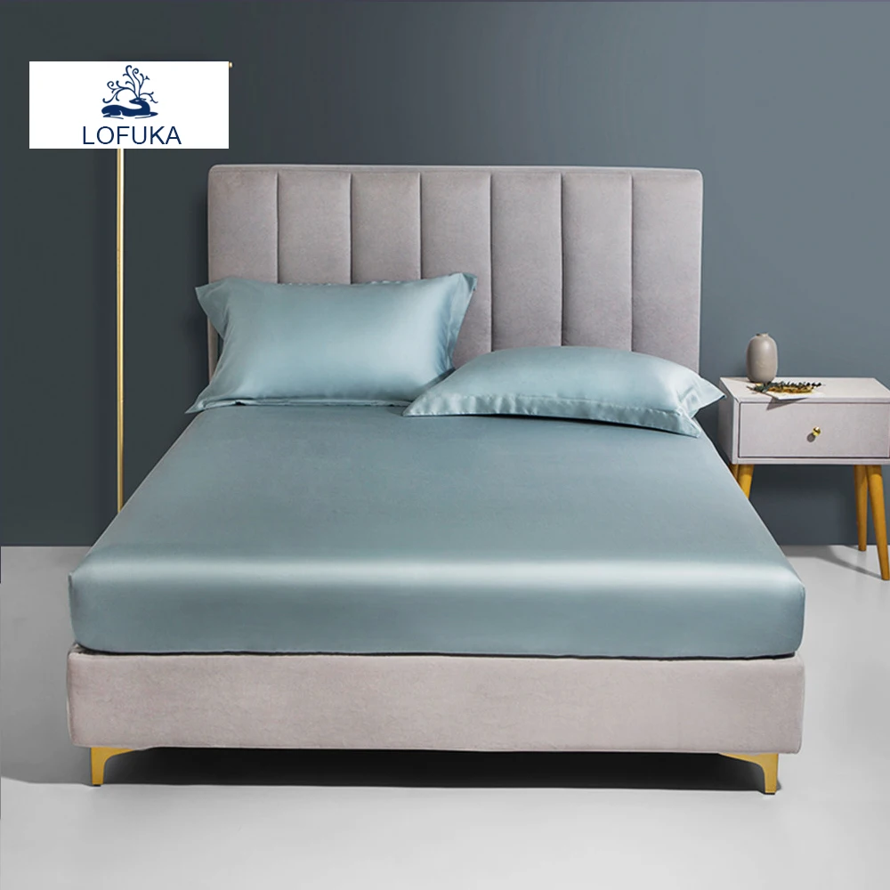 Lofuka Luxury 100% Silk Fitted Sheet Double Queen King Flat Sheet With Elastic Band Mattress Cover Pillowcase Home Textile 3PCS
Lofuka Luxury 100% Silk Fitted Sheet Double Queen King Flat Sheet With Elastic Band Mattress Cover Pillowcase Home Textile 3PCS