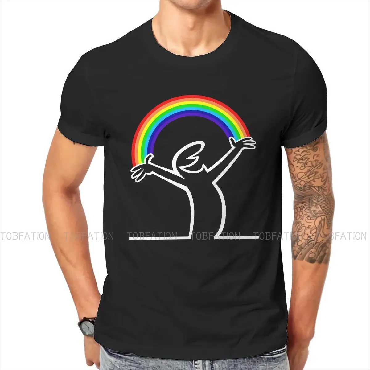 Rainbow Man's TShirt La Linea Crewneck Short Sleeve Fabric T Shirt Humor Top Quality Birthday Gifts
Rainbow Man's TShirt La Linea Crewneck Short Sleeve Fabric T Shirt Humor Top Quality Birthday Gifts