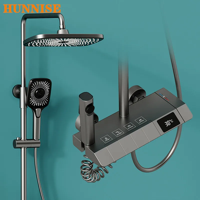 Newly Piano Digital Shower Set Brass Bathroom Faucet Hot Cold Water Tap Rainfall Shower Head Grey Digital Piano Shower System
Newly Piano Digital Shower Set Brass Bathroom Faucet Hot Cold Water Tap Rainfall Shower Head Grey Digital Piano Shower System
