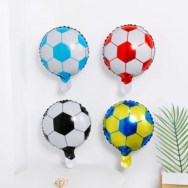 20 шт. 10 дюймов футбольные фольгированные шары футбольные спортивные тематические вечерние украшения шары для мальчиков День рождения украшения поставки Globos 
20 шт. 10 дюймов футбольные фольгированные шары футбольные спортивные тематические вечерние украшения шары для мальчиков День рождения украшения поставки Globos