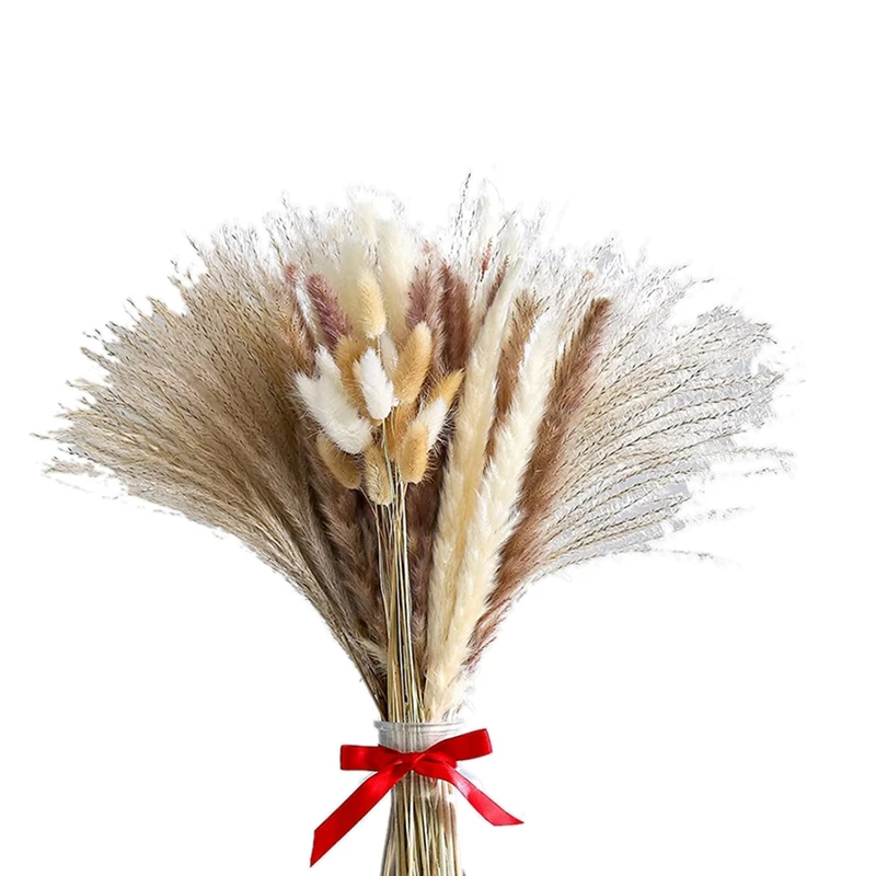 Total 100 Pcs,Natural Dried Pampas Grass Flowers,For Flowers Arrangements Boho Home Wedding Decor 
Total 100 Pcs,Natural Dried Pampas Grass Flowers,For Flowers Arrangements Boho Home Wedding Decor