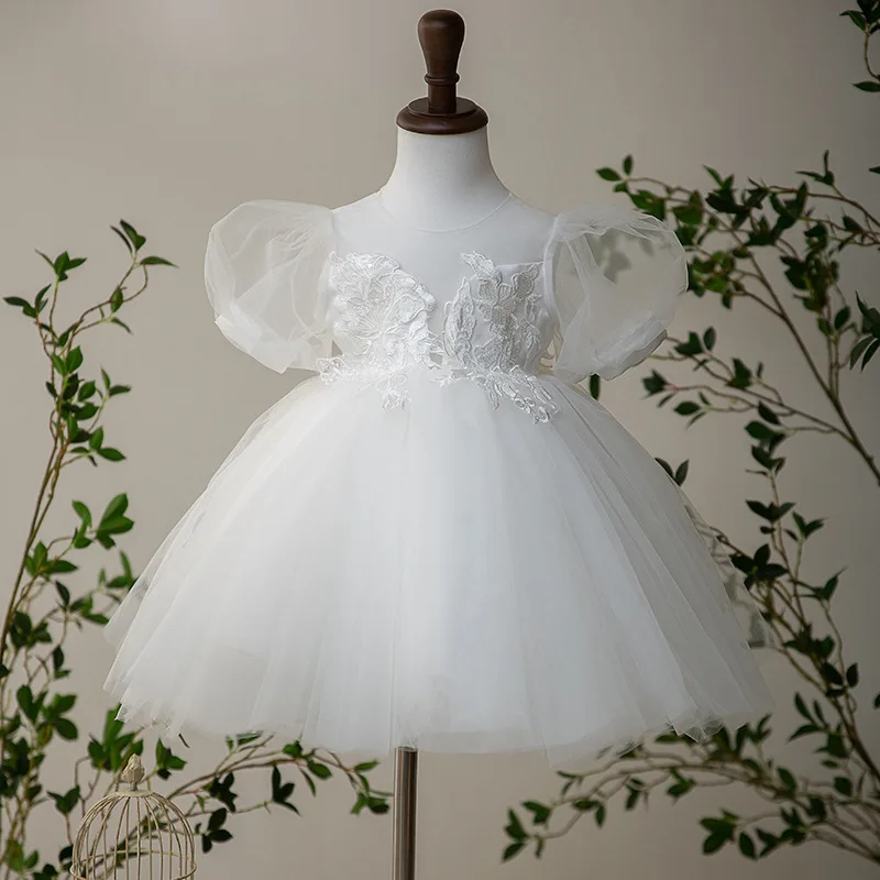 White 2022 Flower Girl Dresses Children Birthday Baptism For Kids Elegant Lace Frocks Girls Boutique Party Wear Princess Dress
White 2022 Flower Girl Dresses Children Birthday Baptism For Kids Elegant Lace Frocks Girls Boutique Party Wear Princess Dress