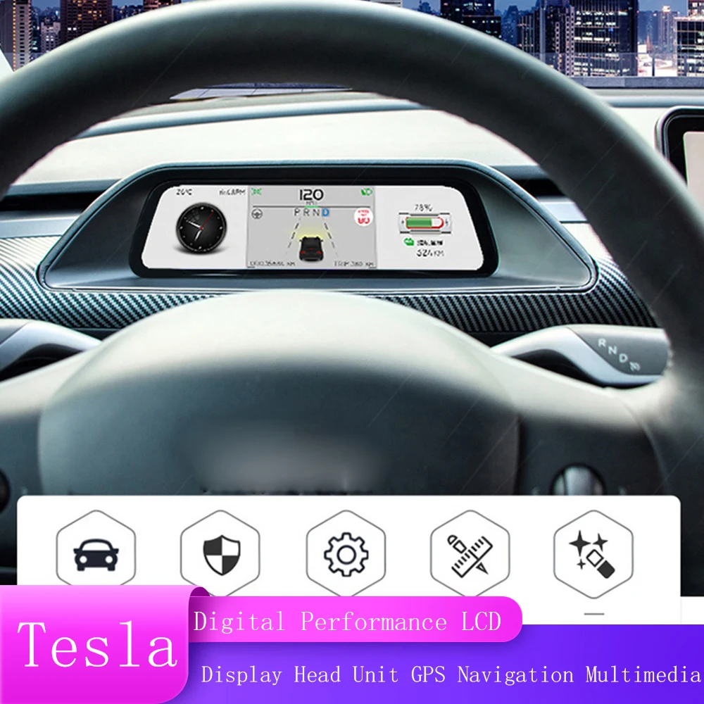 Auto Digital Performance LCD For Tesla Model 3 Modle Y Android Instrument Dashboard Display Head Unit GPS Navigation Multimedia
Auto Digital Performance LCD For Tesla Model 3 Modle Y Android Instrument Dashboard Display Head Unit GPS Navigation Multimedia