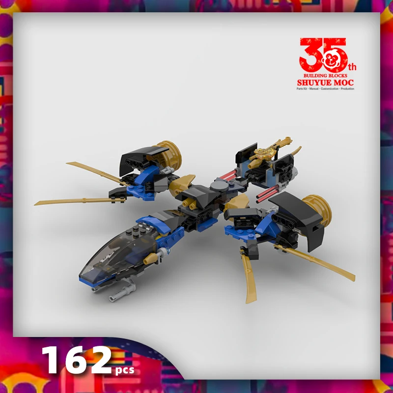 SyMOC 162pcs Thunder Plane Storm Fighter jet Ninja Series Building Blocks Figures Toys Gift for Children Kid Boys Compatible
SyMOC 162pcs Thunder Plane Storm Fighter jet Ninja Series Building Blocks Figures Toys Gift for Children Kid Boys Compatible
