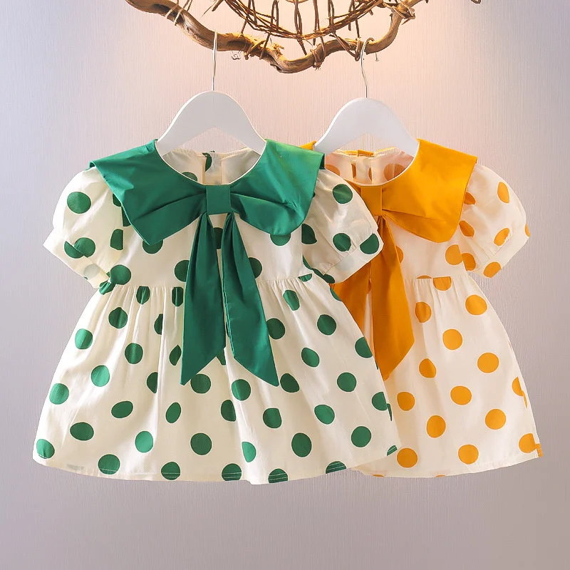 Lawadka 9M-4T Summer Baby Girls Dresses Short Sleeve Bow Dot Children Clothes For Girls Casual Cotton Dress For Girls Clothing
Lawadka 9M-4T Summer Baby Girls Dresses Short Sleeve Bow Dot Children Clothes For Girls Casual Cotton Dress For Girls Clothing