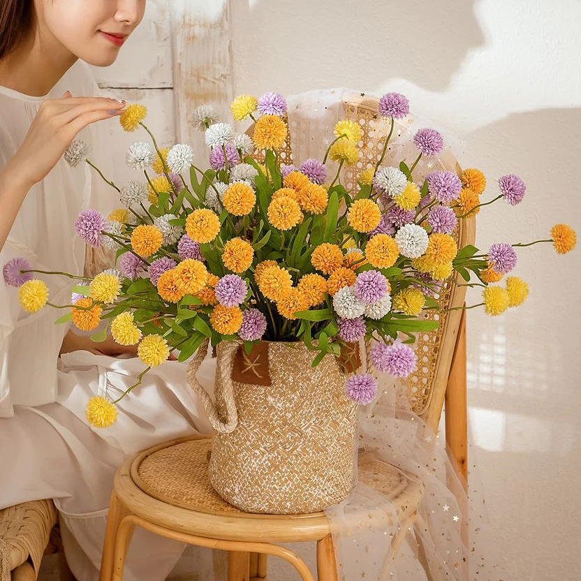 Ins 8 Heads Dandelion Artificial Flower Decoration Silk Fake Plant Flower Ball Bouquet for Home Wedding Party Decor Supplies
Ins 8 Heads Dandelion Artificial Flower Decoration Silk Fake Plant Flower Ball Bouquet for Home Wedding Party Decor Supplies