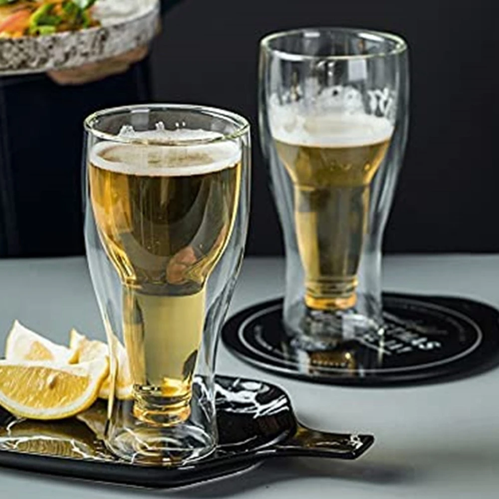 Double Glass Beer Mug Crystal Clear Beer Glass Insulated Creative Beer Shape Wine Glass Water Tea Juice Cup Barware
Double Glass Beer Mug Crystal Clear Beer Glass Insulated Creative Beer Shape Wine Glass Water Tea Juice Cup Barware