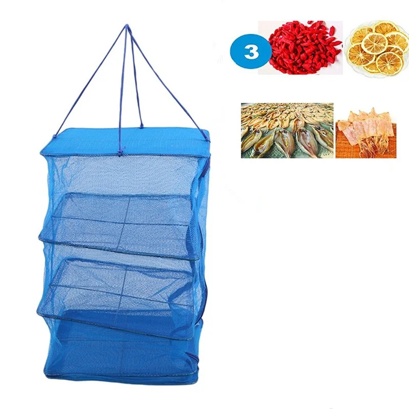 Foldable 4 Layers Drying Fishing Net Hanging Basket Vegetable Fish Dishes Dryer Rack Bag Mesh Cage Flowers Buds Plants Organizer 
Foldable 4 Layers Drying Fishing Net Hanging Basket Vegetable Fish Dishes Dryer Rack Bag Mesh Cage Flowers Buds Plants Organizer