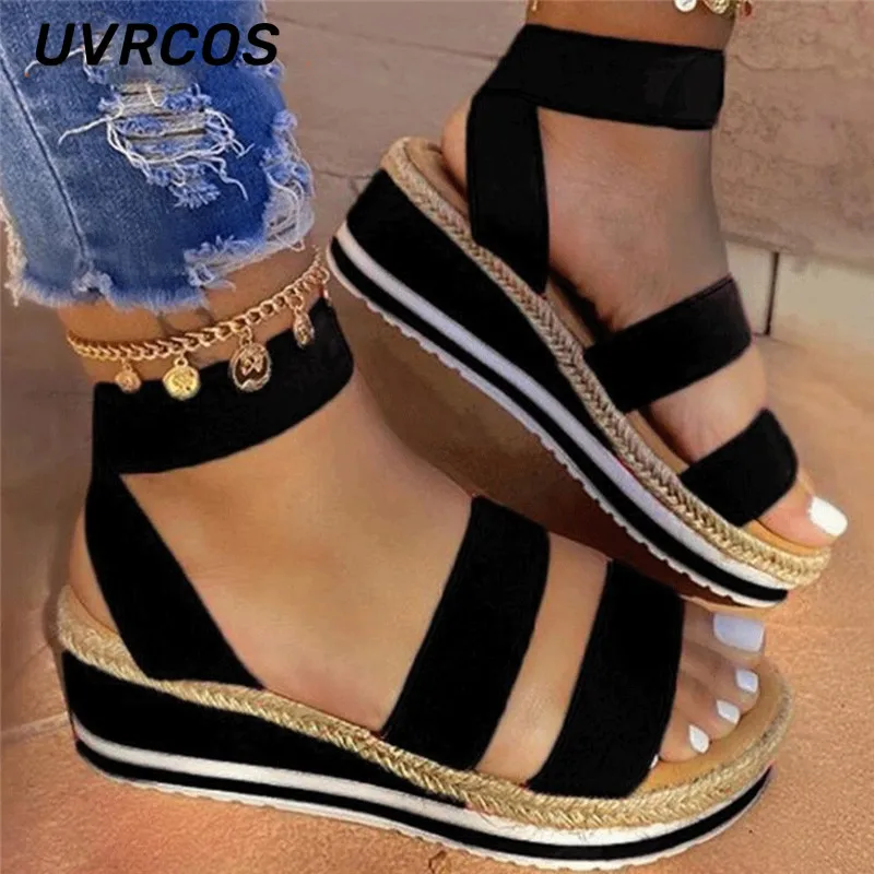 Women Platform Sandals Wedge Heels High Casual Beach Solid Fashion Breathable Suede Open Toe Low Top Strap Middle
Women Platform Sandals Wedge Heels High Casual Beach Solid Fashion Breathable Suede Open Toe Low Top Strap Middle