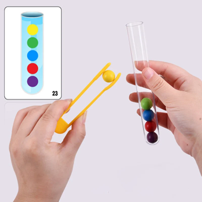 Montessori Toys Clip Beads Test Tube Toy Children Logic Teaching Aids Fine Motor Training Game Baby Educational Toys For Kids 
Montessori Toys Clip Beads Test Tube Toy Children Logic Teaching Aids Fine Motor Training Game Baby Educational Toys For Kids