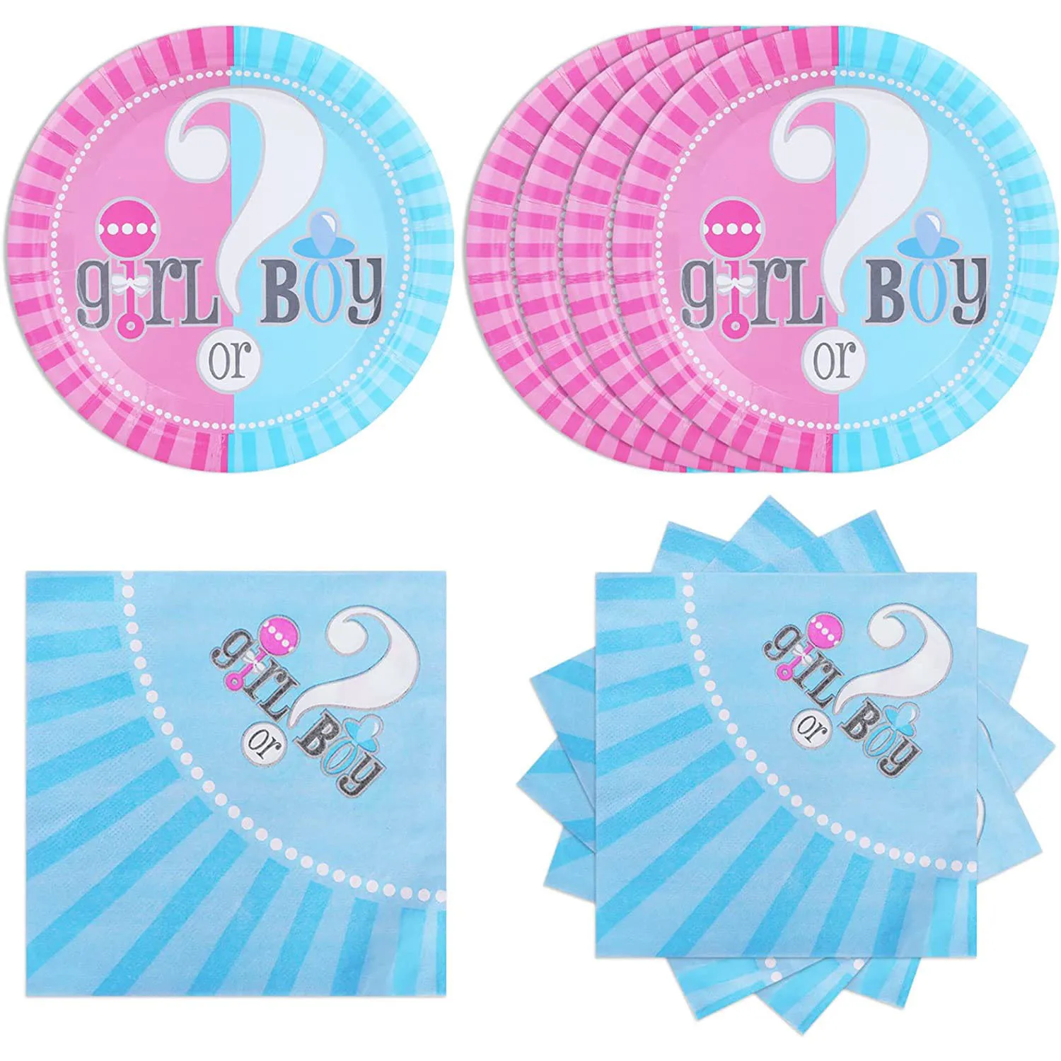 Gender Reveal Disposable Tableware Boy or Girl Baby Shower Paper Plates Cups Napkins Straw Tablecloth Birthday Party Decorations
Gender Reveal Disposable Tableware Boy or Girl Baby Shower Paper Plates Cups Napkins Straw Tablecloth Birthday Party Decorations