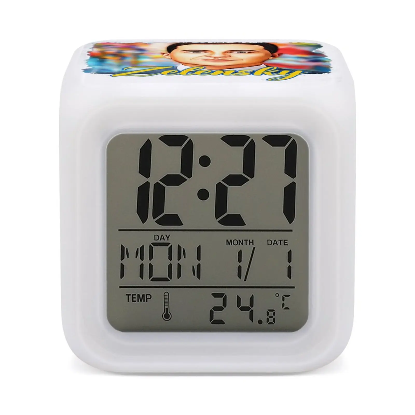 Zelenskys Ukraine Ukraine DIY Mute Graphic Vintage Home Decoration New Colorful Color Changing Alarm Clock LED Display Laundry
Zelenskys Ukraine Ukraine DIY Mute Graphic Vintage Home Decoration New Colorful Color Changing Alarm Clock LED Display Laundry