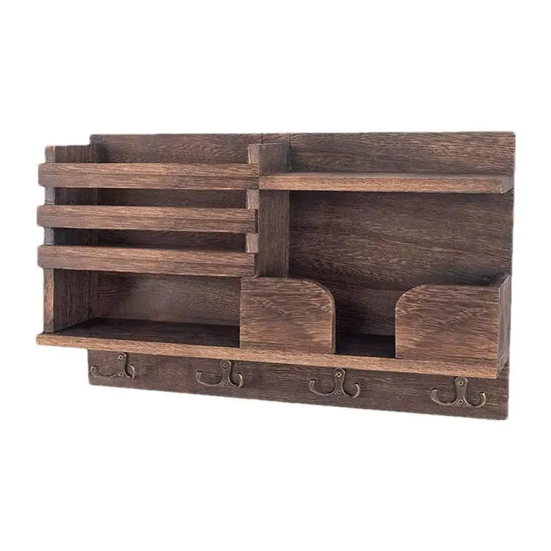 Wall Mounted Cosmetic Storage Box Bathroom Storage Rack Retro Style Wooden Material Hook Design Shelf Seasoning Box Storage Rack
Wall Mounted Cosmetic Storage Box Bathroom Storage Rack Retro Style Wooden Material Hook Design Shelf Seasoning Box Storage Rack